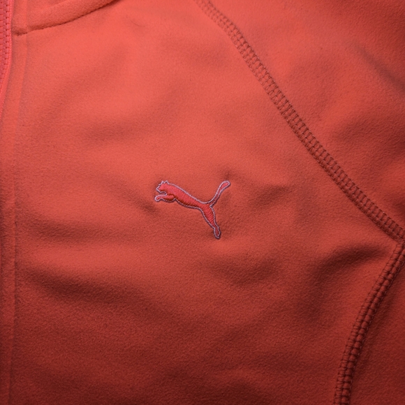 Puma Women's Bright Orange Full-Zip Jacket - Picture 2 of 9